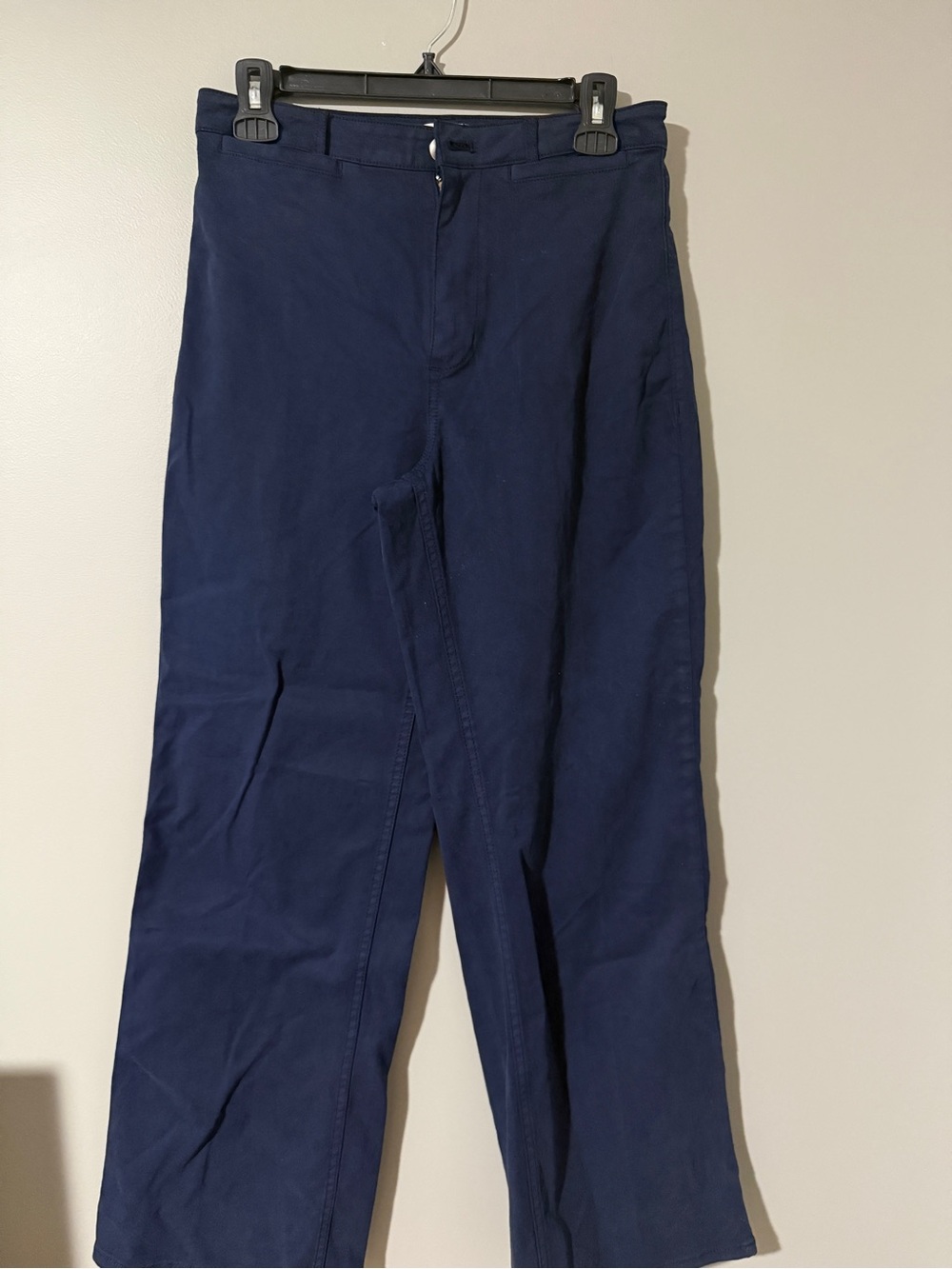 Women’s Madewell Curvy Wide Leg Twill Pant- Navy